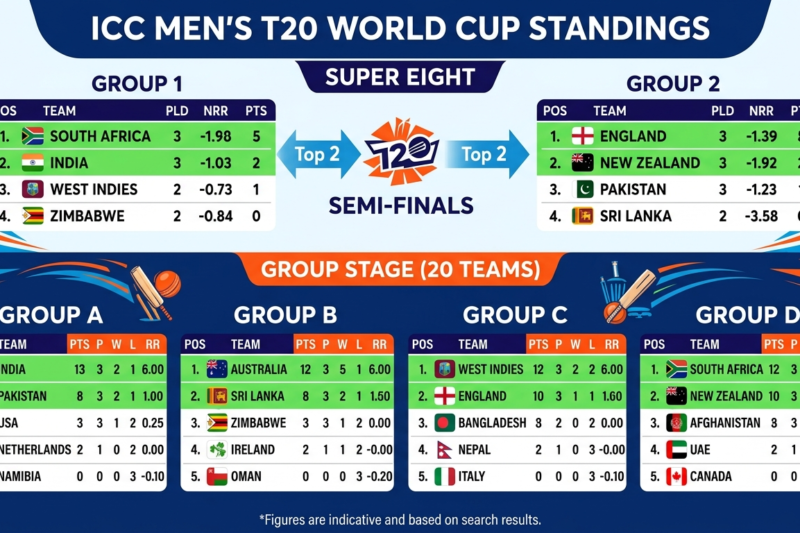 T20 World Cup Standings