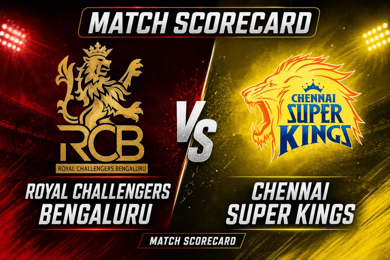 Royal Challengers Bengaluru Vs Chennai Super Kings Match Scorecard