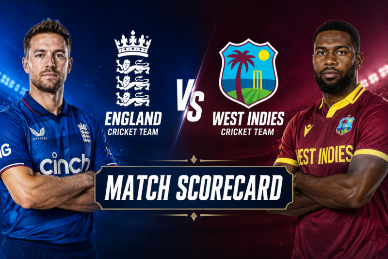 England Cricket Team Vs West Indies Cricket Team Match Scorecard: Complete Match Results, Scorecards, Records & Stats