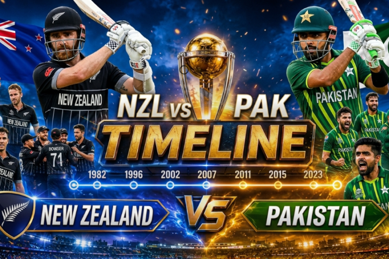 New Zealand National Cricket Team vs Pakistan National Cricket Team Timeline