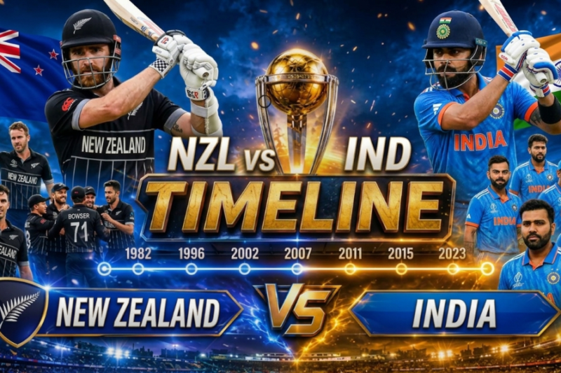 New Zealand National Cricket Team vs India National Cricket Team Timeline